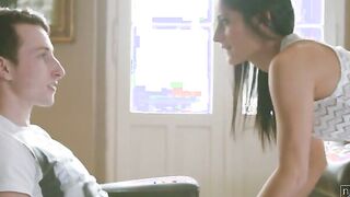 As Mindy loving an afternoon with her man Jason X, the Beauty pretends to read a book as she's actually