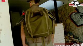 Slender dark haired spanish skank with tiny breasts banged public