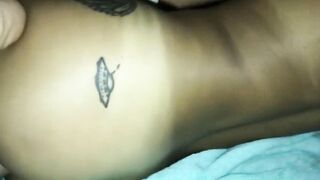 Nasty chick makes a dick disappear in her