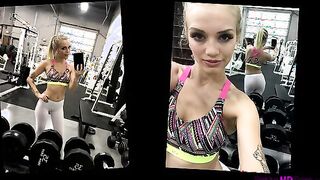 Blonde Bae Alex Grey knows that it's important to work out to keep her trim figure. She getting her reps
