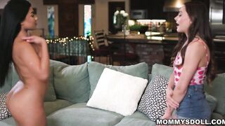 Penny and summer teamed fucking Aften with a strapon