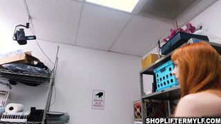 Ginger milf shoplifter getting pussy eaten