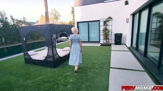 Stepmom begging her stepson to help her
