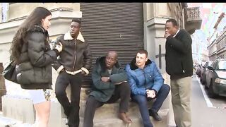 Mira Cuckold Gets 4 Servings Of Long African Penis Chocolate Inside Gang Bang