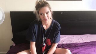 Caught my stepsister-in-law masturbating POV