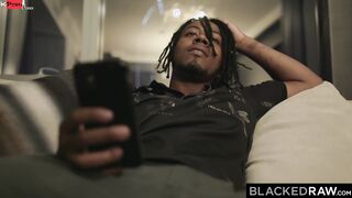 BLACKEDRAW Good Goddess nymphos share a huge ebony penis in Goddess three way 2