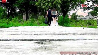 Curvy German Teens with natural Breasts pick up at the street for a Nailed