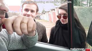 Milf picks up Lost Couple in a Van