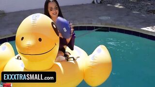 Exxxtra Small - Thin teenagers Yo Disrupts Boyfriend Watching Football Game