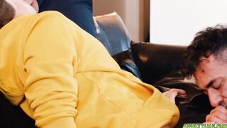 Stepson fucked by stepdad and his colleague