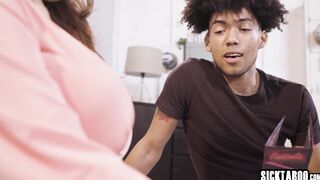 busty MILF stepmom tit fucked by stepson