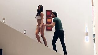 Sultry and Hot, Alexa Tomas admires her skinny body inside its bra and g-string that are beautiful for the seduction
