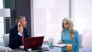 She finally has a reason to be gaped at work