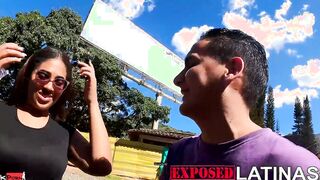 exposedlatinas - Huge Boobed latina getting a fabulous welcome at the airport!