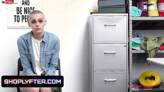 Short Haired 18 year old Paris Amour Bribes The Mall Cop
