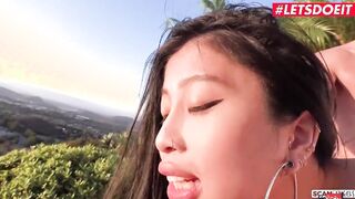 ScamAngels - Ember Snow and Jade Kush Skinny chinese Women Ride a