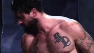 Jock Jim Fit bends over as his new master rubs him down