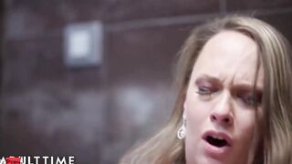 ADULT TIME - Erotic Blonde Blue Angel Takes ROUGH Assfucking In Outdoors Wc!