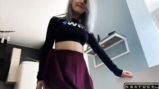 Fucking a cuckold Stepsister to cum on h