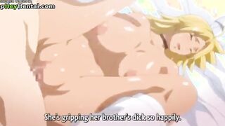 Hentai horny teens with big tits have group sex