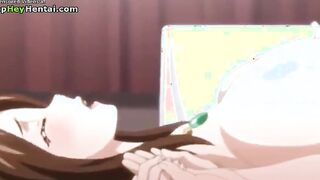 Hentai horny teens with big tits have group sex