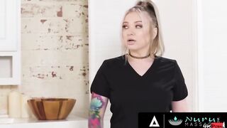 NURU STROKES - 18yo Tattooed Masseuse Takes A Dude From