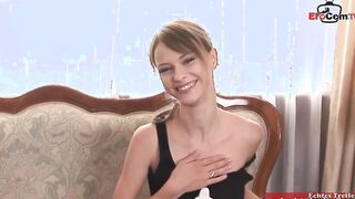 Skinny young bimbos with perfect beauty tits have anal sex