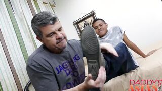 Horny Asian twink Craig getting fucked by a hot daddy Mike