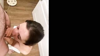 Thea blows and riding a long rough dick
