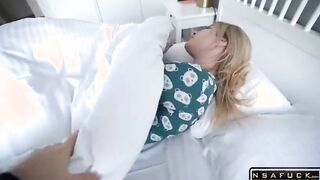 StepMom and Step Son Share a Bed in a Hotel Room