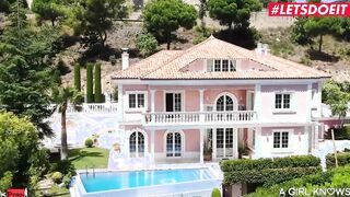 AGirlKnows - Carolina Abril And Anastasia Brokelyn Spanish teenagers Yo Lesbo Sex By The Pool