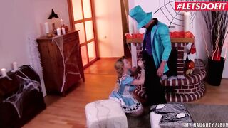 LETSDOEIT - (Harmony Reigns, Thomas J.) - Gigantic Jugs Chubby Goddess Halloween Photoshoot Fuck