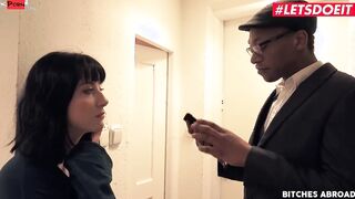 BITCHESABROAD - hot Dark Haired Charlotte Sartre Takes Landlord's Big Black Penis - LETSDOEIT