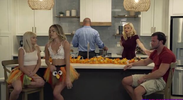 It's Thanksgiving time and Katie Kush and her stepbrother Seth Gamble are ready to celebrate