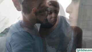 Latina transsexual fucks college crush
