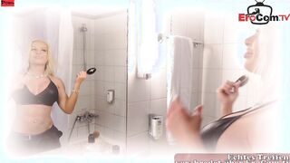 Big Tit blonde femal Bodybuilder tricked by a User for a fucked