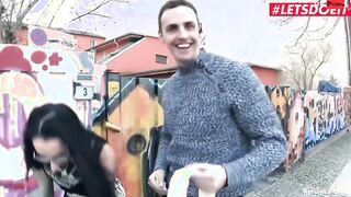 BUMS BUS - Tattooed Dark Hair Stella Celeb Takes Big Dick In Outdoors - LETSDOEIT
