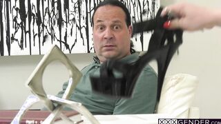 Therapy with horny big cock shemale