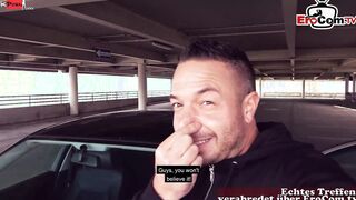 German blonde Skank banged! outside on a sex date