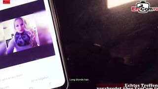 German blonde Skank banged! outside on a sex date