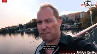 Milf mit big boobies and inside Nylons pick up at the street