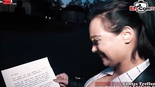 Milf mit big boobies and inside Nylons pick up at the street