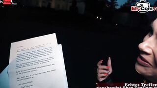 Milf mit big boobies and inside Nylons pick up at the street