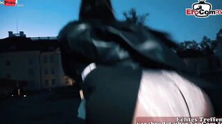 Milf mit big boobies and inside Nylons pick up at the street