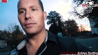 Milf mit big boobies and inside Nylons pick up at the street