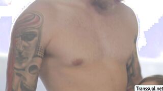 Sexy husband analed his busty TS wife
