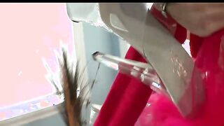 Tatted And Pierced Dark Haired Getting A Thick Anal Creampie