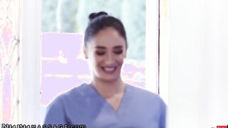 NuruMassage Hot three Way Therapy Strokes with Sheena Ryder
