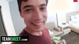 TeamSkeet - Filthy Hottie Thick chick Bounces Her Pink Pussy On Lucky Stud And Makes Him Cum On Her Big Ass