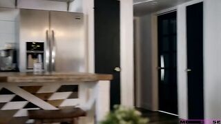 Silvia Saige has just stepped out of the shower and is taking the time to check herself out in the